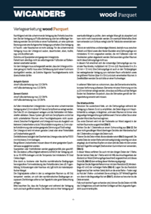 Verlegeanleitung wood Parquet